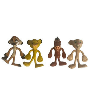 Walt Disney World Resort Lion King Set Of Bendable Bendy Toys 4" Figure Kelloggs